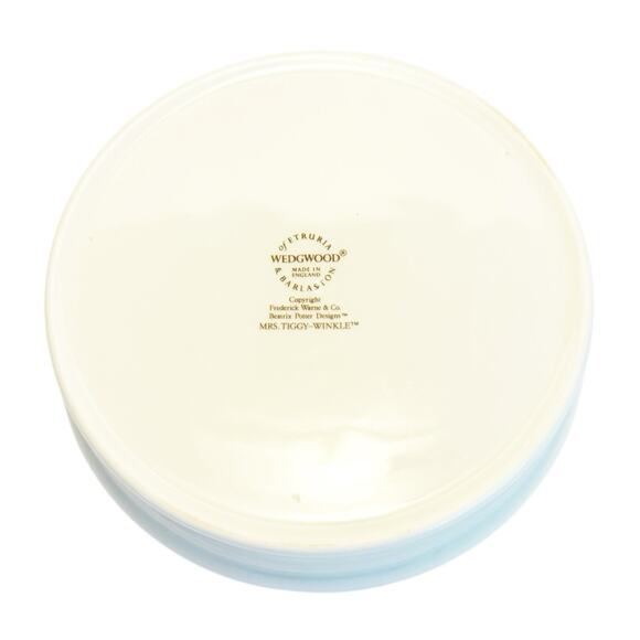 Vintage Wedgwood Beatrix Potter Mrs. Tiggle Wiggly Round Baby Bowl Dish England - Picture 9 of 10